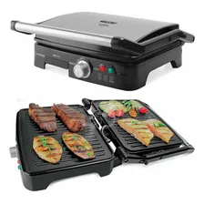 Mega Grill Asteria Mallory Em Inox C/ Abertura 180º E 1270w 110v Foto mini 1
