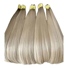 Mega Hair Cabelo Brasileiro Do Sul Descolorido 70cm 50g Cor Loiro Foto mini 1