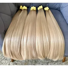 Mega Hair Cabelo Brasileiro Do Sul Descolorido 70cm 50g Cor Loiro Foto mini 2