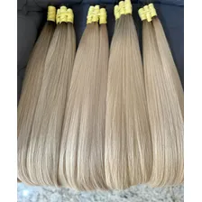 Mega Hair Cabelo Brasileiro Do Sul Descolorido 70cm 50g Cor Loiro Foto mini 3