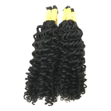 Mega Hair Cacheado De 40cm 150 Gramas. Cor Castanho Foto mini 3