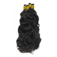 Mega Hair De Cabelo Humano Castanho Ondulado 65 Cm 50 Gramas Foto mini 1