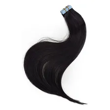 Mega Hair Fita Adesiva Cabelo Humano 40cm Castanho Escuro Foto mini 1