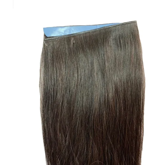 Mega Hair Fita Adesiva Invisivel Natural Tela 20gr-50cm Cor Castanho Medio Foto 1