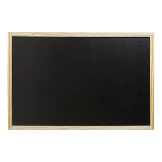Mega Quadro Lousa Madeira Parede 70x50cm preto Foto 1