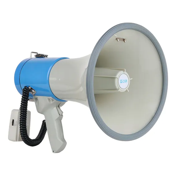 Megafone C/ Usb Sirene Microfone De Mão Alça 25w Sk66 Foto 1
