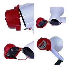 Megafone Portátil Recarregável Com Sirene Musical E Gravador Foto mini  2