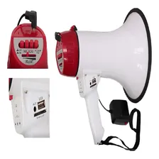 Megafone Profissional Recarregavel 30w Sirene Usb Sd Mp3 Foto  mini 1
