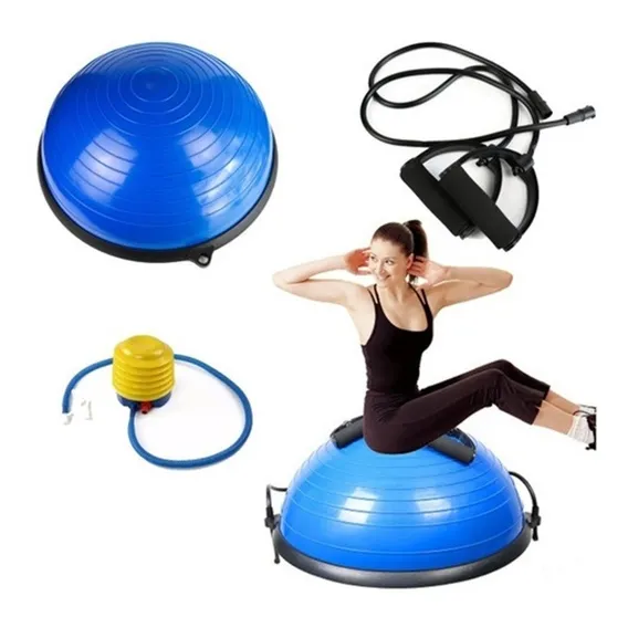 Meia Bola Bosu Com Extensores - Balance Equilíbrio Premium Foto 1