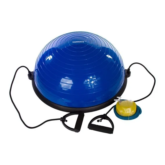 Meia Bola Suiça Com Alças E Bomba De Inflar Pilates Yoga Step Yangfit Foto 1