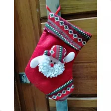 Meia Bota De Natal Decoração Natalina Papai Noel Tecido Foto mini 2