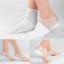 Meia Silicone Palmilha Ortopédica Calcanhar Esporão Branco Foto mini 2