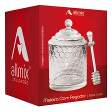 Meleira Pote Porta Mel De Vidro Colmeia 310ml Com Pegador Allmix Foto mini 4