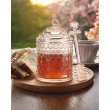 Meleira Pote Porta Mel De Vidro Colmeia 310ml Com Pegador Allmix Foto mini 2