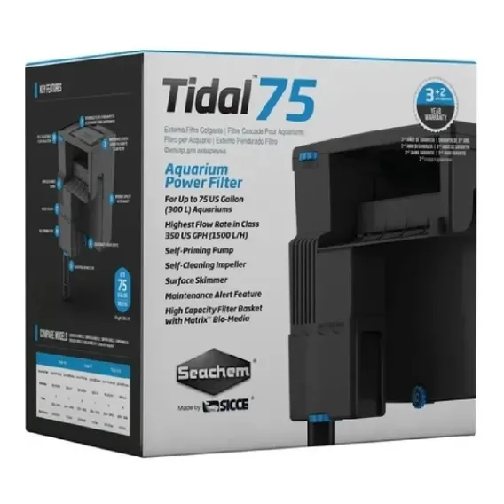 Melhor Filtro Externo Para Aquário Hang On Seachem Tidal 75 Foto 1