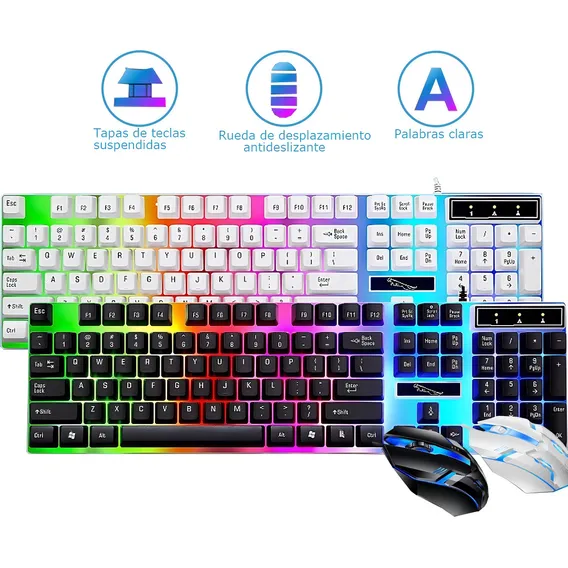 Melhor kit de teclado e mouse para jogadores, teclado e mouse, teclado e mouse, teclado preto Foto 1