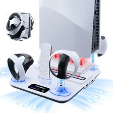 Melhor Suporte Cooler Ps5 Slim Base Resfriamento Com Led Rgb Cor Branco Foto mini 2