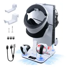 Melhor Suporte Cooler Ps5 Slim Base Resfriamento Com Led Rgb Cor Branco Foto mini 1