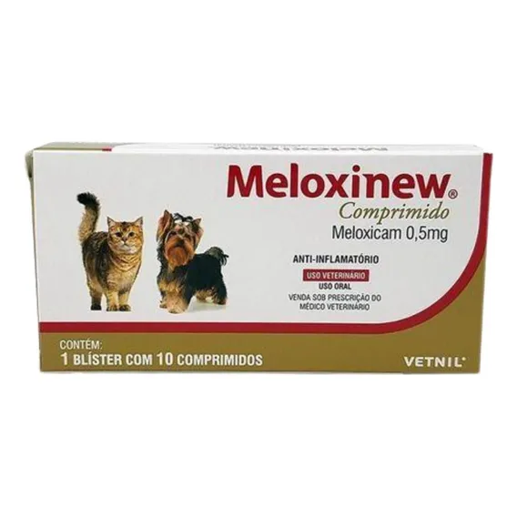 Meloxinew Comprimido 0,5 Mg C/ 10 Comprimido Vetnil Foto 1
