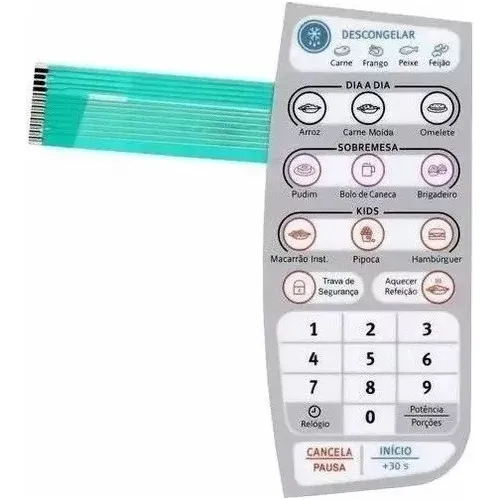 Membrana Painel Microondas Mtd30 Electrolux A07653101 Foto 1