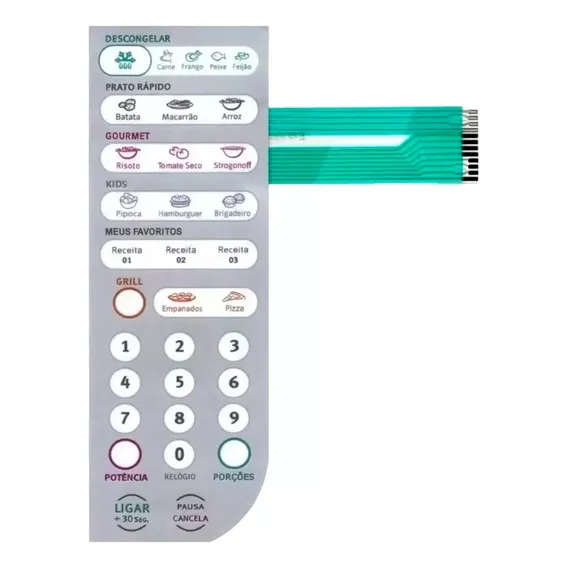 Membrana Painel Teclado Microondas Meg41 Electrolux 69580895 Foto 1