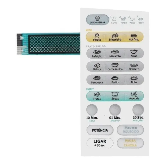Membrana Teclado Micro-ondas Compatível com Electrolux Me21s Me 21 S Foto 1