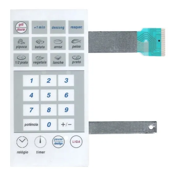 Membrana Teclado Micro-ondas Compatível com Ge Jei1185 Jei 1185 Com Dourar Foto 1