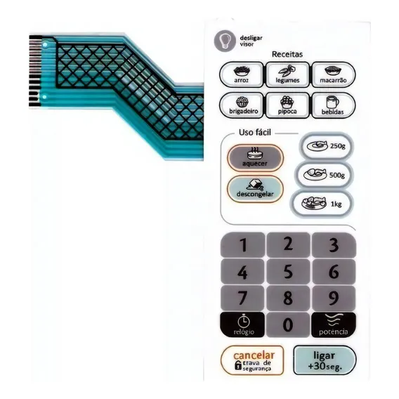 Membrana Teclado Microondas Cms26 Foto 1