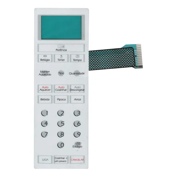 Membrana Teclado Microondas Compatível com Brastemp Bmu27a Bmu 27a Sem Dourar Foto 1