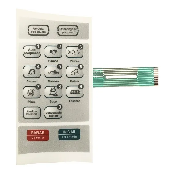 Membrana Teclado Microondas Esmaltec Em19 / Em 19 Foto 1