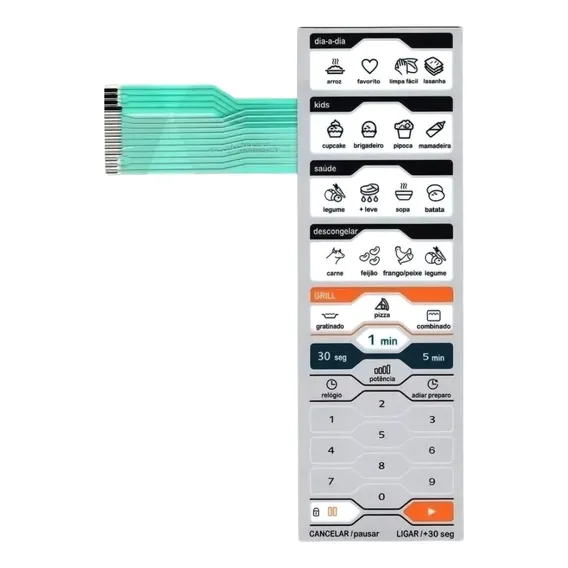 Membrana Teclado Microondas Midea Mtag41 Mtag42 Grill Foto 1