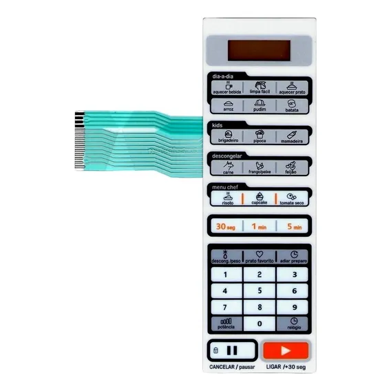 Membrana Teclado Microondas Midea Mtas21 Mtas22 Foto 1