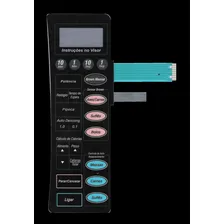 Membrana Teclado Microondas Panasonic Nn7956 Curvada Preta Foto mini 2