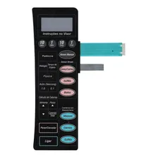 Membrana Teclado Microondas Panasonic Nn7956 Curvada Preta Foto mini 1