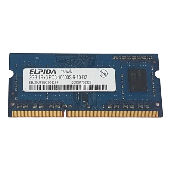 Memoria 2gb Pc3 10600s Ebj20uf8bcs0-dj-f Para Notebook Foto 1
