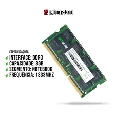 Memoria 8gb Ddr3 1333mhz Netcore Para Notebook, Pc3-10600 Foto mini 4