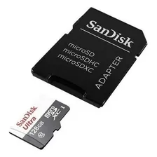Memória de cartão SD Sandisk 128 Gb + adaptador Classe 10 Foto mini 1