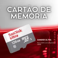 Memória de cartão SD Sandisk 128 Gb + adaptador Classe 10 Foto mini 2