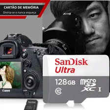 Memória de cartão SD Sandisk 128 Gb + adaptador Classe 10 Foto mini 3