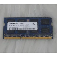 Memória Notebook Elpida 4gb Ddr3 1600mhz Pc3 12800s 1.5v Foto mini  3