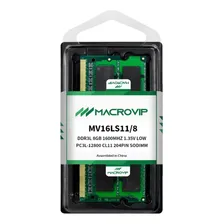 Mem贸ria Notebook Macrovip Ddr3l 8gb 1600mhz Mv16ls11/8 Foto mini 1
