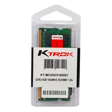 Mem贸ria Para Notebook 4gb Ktrok, Ddr3, 1600mhz Foto mini 2