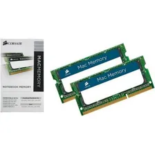 Mem贸ria RAM Apple SODIMM verde 8GB 2 Corsair CMSA8GX3M2A1066C7 Foto mini 2