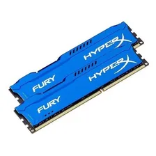 Mem贸ria RAM Fury DDR3 azul 16GB 2x8GB HyperX FuryAzulDDR3 Foto mini 1
