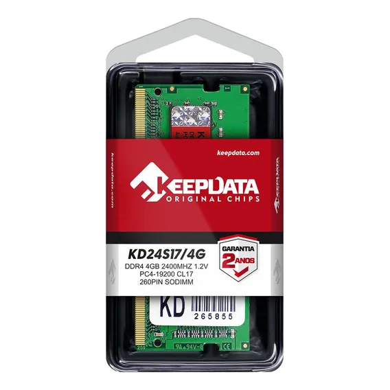 Mem贸ria Ram Keepdata 4gb Ddr4 Kd24s17/4g 2400 Mhz Foto 1