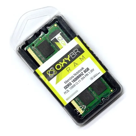 Memória Ram Notebook OxyBR DDR3L 8GB 1600MHz 1.35V Foto 1