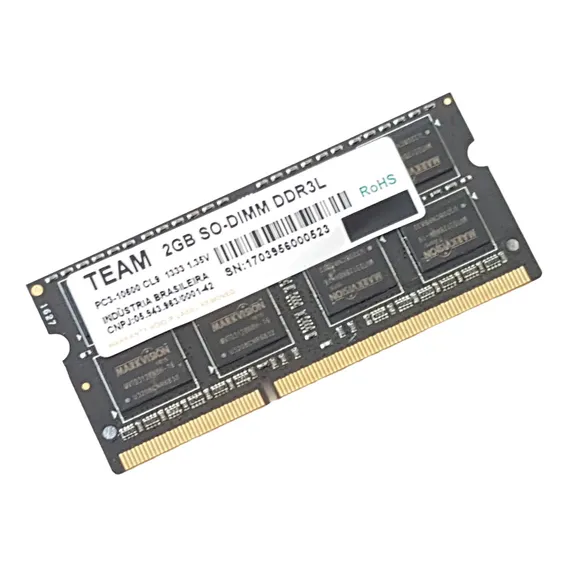 Mem贸ria Ram Pc3l 2gb 1.35v 1333mhz Pc3-10600 Para Notebook Foto 1