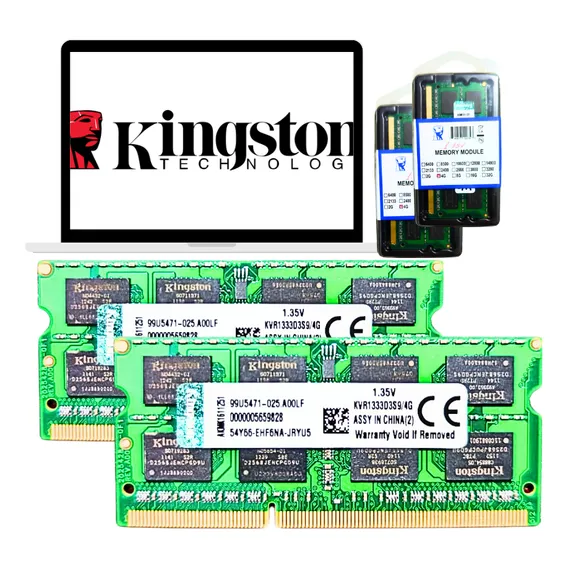 Mem贸rias Ram Kingston 2x 4gb= 8gb Ddr3l 1333mhz 1.35v Foto 1