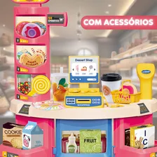 Mercadinho Confeitaria Infantil Doceria Brinquedo 62 Peças Foto mini 3