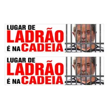 MERLIM BRINDES Bolsonaro 22 Adesivo Lula Ladrão Cadeia Kit 100 Adesivos Foto mini 1